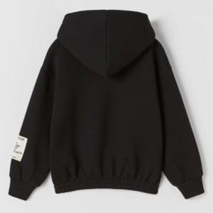 Zara Kids Label Black Sweatshirt Hoodie Size 13-14, 164 cm